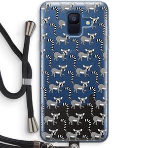 CaseCompany Makis: Samsung Galaxy A6 (2018) Transparant Hoesje met koord
