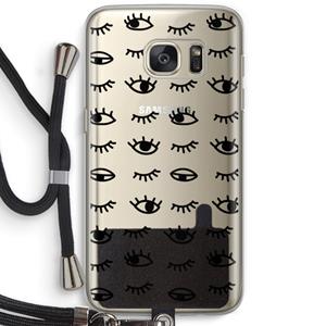 CaseCompany Eye pattern #2: Samsung Galaxy S7 Transparant Hoesje met koord