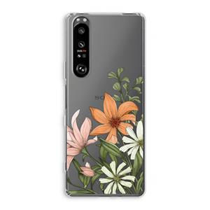 CaseCompany Floral bouquet: Sony Xperia 1 III Transparant Hoesje