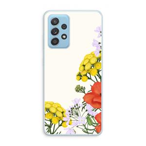 CaseCompany Wilde bloemen: Samsung Galaxy A73 Transparant Hoesje