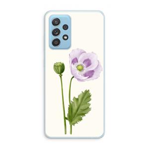 CaseCompany Purple poppy: Samsung Galaxy A73 Transparant Hoesje
