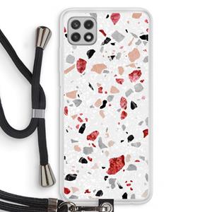 CaseCompany Terrazzo N°12: Samsung Galaxy A22 4G Transparant Hoesje met koord