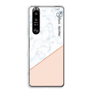 CaseCompany Marmer in stijl: Sony Xperia 1 III Transparant Hoesje