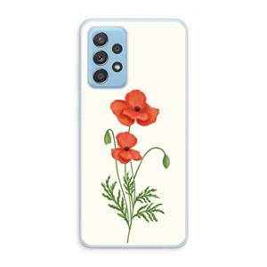 CaseCompany Red poppy: Samsung Galaxy A73 Transparant Hoesje