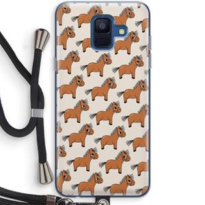 CaseCompany Pony: Samsung Galaxy A6 (2018) Transparant Hoesje met koord