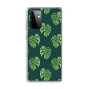 CaseCompany Monstera leaves: Samsung Galaxy A72 Transparant Hoesje