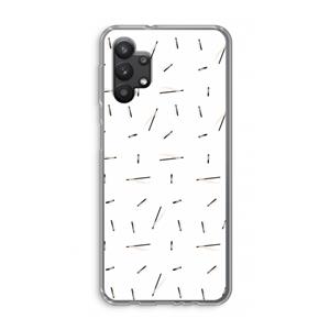 CaseCompany Hipster stripes: Samsung Galaxy A32 5G Transparant Hoesje