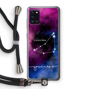 CaseCompany Sterrenbeeld - Donker: Samsung Galaxy A31 Transparant Hoesje met koord
