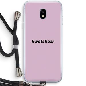 CaseCompany kwetsbaar: Samsung Galaxy J3 (2017) Transparant Hoesje met koord