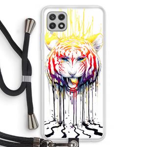 CaseCompany Fading: Samsung Galaxy A22 4G Transparant Hoesje met koord
