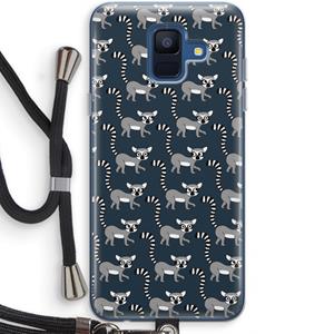 CaseCompany Makis: Samsung Galaxy A6 (2018) Transparant Hoesje met koord