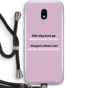 CaseCompany gij zijt ook iemand: Samsung Galaxy J3 (2017) Transparant Hoesje met koord