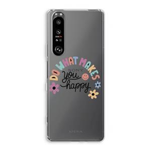 CaseCompany Happy days: Sony Xperia 1 III Transparant Hoesje