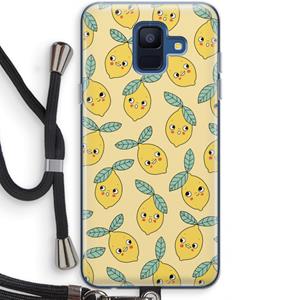 CaseCompany Citroenen: Samsung Galaxy A6 (2018) Transparant Hoesje met koord