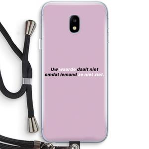 CaseCompany uw waarde daalt niet: Samsung Galaxy J3 (2017) Transparant Hoesje met koord