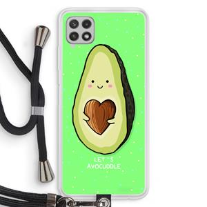 CaseCompany Avocuddle: Samsung Galaxy A22 4G Transparant Hoesje met koord