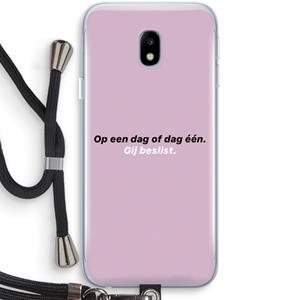 CaseCompany gij beslist: Samsung Galaxy J3 (2017) Transparant Hoesje met koord