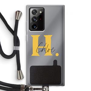 CaseCompany Amber Script: Samsung Galaxy Note 20 Ultra / Note 20 Ultra 5G Transparant Hoesje met koord