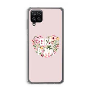 CaseCompany GRL PWR Flower: Samsung Galaxy A12 Transparant Hoesje