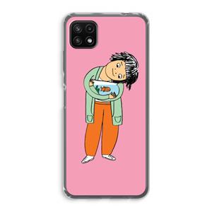 CaseCompany Visknuffel: Samsung Galaxy A22 5G Transparant Hoesje