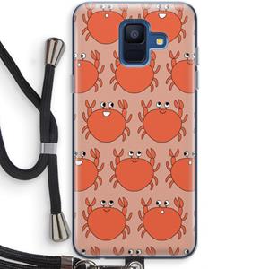 CaseCompany Krab: Samsung Galaxy A6 (2018) Transparant Hoesje met koord