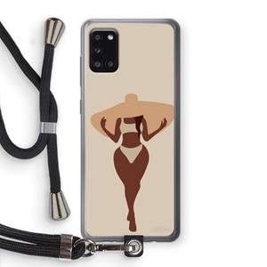 CaseCompany Let's get salty: Samsung Galaxy A31 Transparant Hoesje met koord