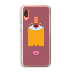 CaseCompany Mono V: Samsung Galaxy A20e Transparant Hoesje
