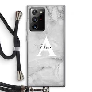 CaseCompany Ivory Marble: Samsung Galaxy Note 20 Ultra / Note 20 Ultra 5G Transparant Hoesje met koord