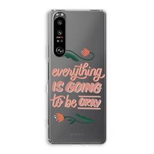 CaseCompany Optimistic flower girl: Sony Xperia 1 III Transparant Hoesje