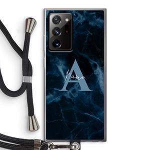 CaseCompany Midnight Marble: Samsung Galaxy Note 20 Ultra / Note 20 Ultra 5G Transparant Hoesje met koord
