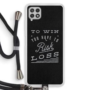 CaseCompany Risk loss: Samsung Galaxy A22 4G Transparant Hoesje met koord