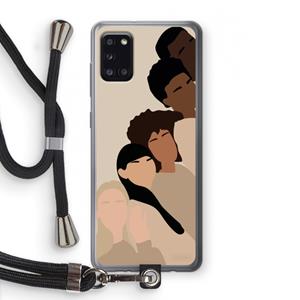CaseCompany Sweet creatures: Samsung Galaxy A31 Transparant Hoesje met koord