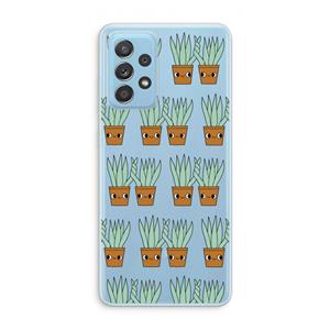 CaseCompany Sansevieria: Samsung Galaxy A73 Transparant Hoesje