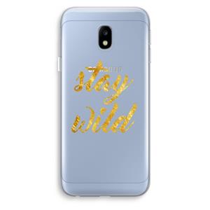 CaseCompany Stay wild: Samsung Galaxy J3 (2017) Transparant Hoesje