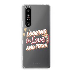 CaseCompany Pizza is the answer: Sony Xperia 1 III Transparant Hoesje