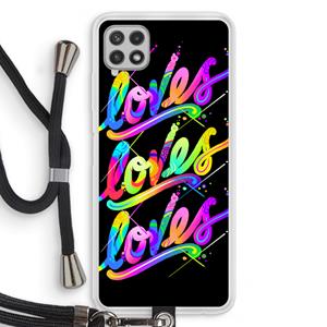 CaseCompany Loves: Samsung Galaxy A22 4G Transparant Hoesje met koord