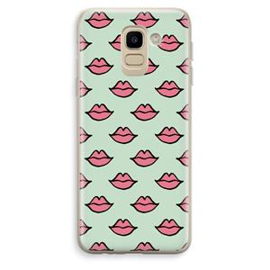 CaseCompany Lipjes: Samsung Galaxy J6 (2018) Transparant Hoesje