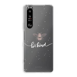 CaseCompany Be(e) kind: Sony Xperia 1 III Transparant Hoesje