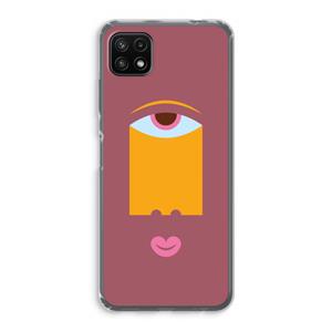 CaseCompany Mono V: Samsung Galaxy A22 5G Transparant Hoesje
