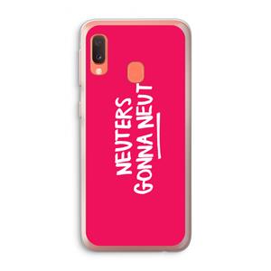 CaseCompany Neuters (roze): Samsung Galaxy A20e Transparant Hoesje