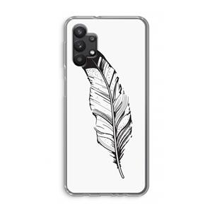 CaseCompany Pluim: Samsung Galaxy A32 5G Transparant Hoesje