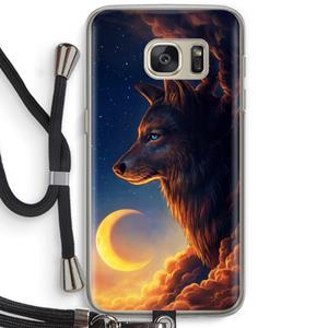 CaseCompany Night Guardian: Samsung Galaxy S7 Transparant Hoesje met koord