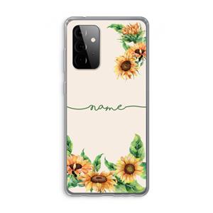 CaseCompany Zonnebloemen: Samsung Galaxy A72 Transparant Hoesje