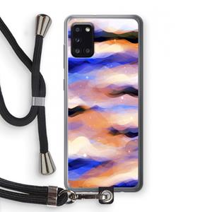 CaseCompany Donkere Wolken: Samsung Galaxy A31 Transparant Hoesje met koord