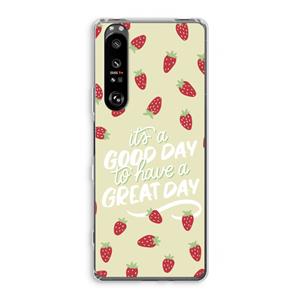 CaseCompany Don't forget to have a great day: Sony Xperia 1 III Transparant Hoesje