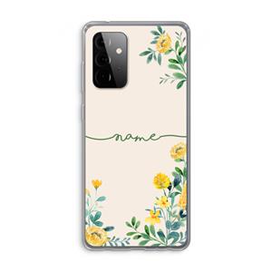 CaseCompany Gele bloemen: Samsung Galaxy A72 Transparant Hoesje