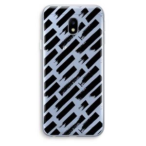 CaseCompany Zwarte vegen: Samsung Galaxy J3 (2017) Transparant Hoesje