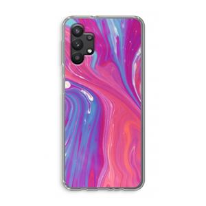 CaseCompany Paarse stroom: Samsung Galaxy A32 5G Transparant Hoesje
