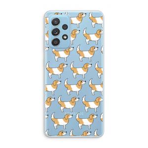 CaseCompany Doggy: Samsung Galaxy A73 Transparant Hoesje