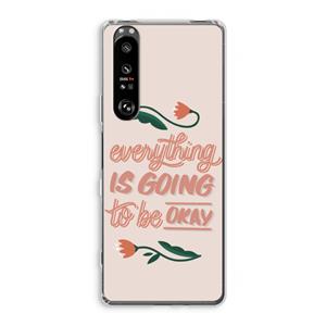 CaseCompany Optimistic flower girl: Sony Xperia 1 III Transparant Hoesje